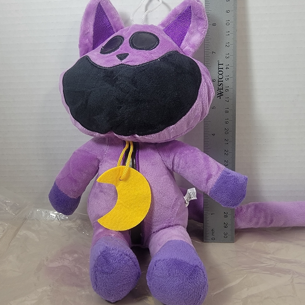 Smiling Critters Purple Cat Plush – Soft Stuffed Toy, Gift for Kids and Fans